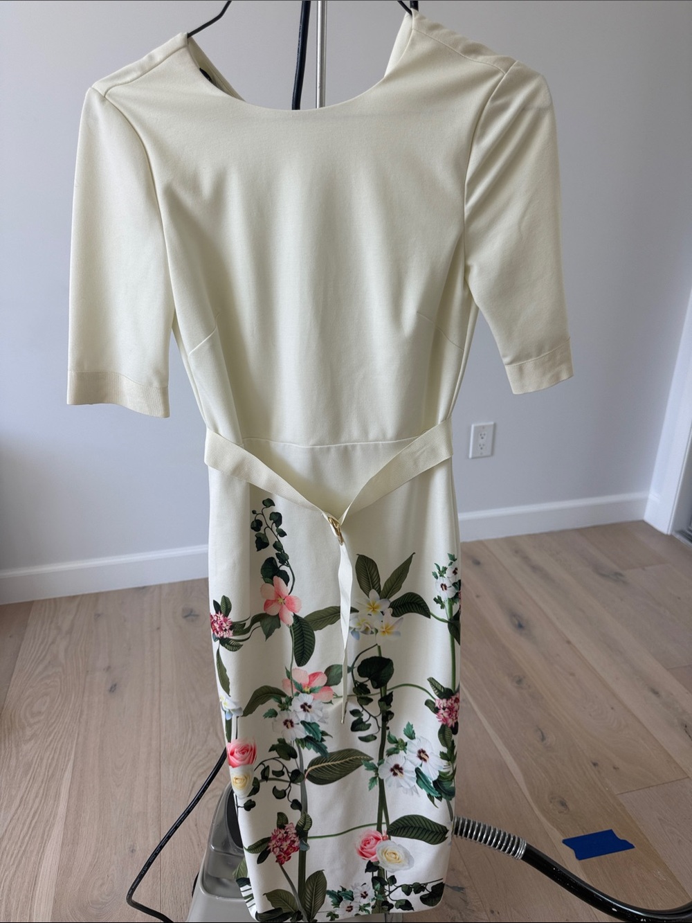 Ted Baker London Cream Floral Midi Dress
